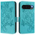 Google Pixel 10 / 10 Pro Global Embossed Rose RFID Anti-theft Leather Phone Case - Light Blue
