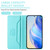 Google Pixel 10 / 10 Pro Global RC01 Dual-Folded Magnetic Suction RFID Leather Phone Case - Mint Green