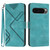 Google Pixel 10 / 10 Pro Line Pattern Skin Feel Leather Phone Case - Light Blue