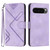 Google Pixel 10 / 10 Pro Line Pattern Skin Feel Leather Phone Case - Light Purple Google Pixel 10 / 10 Pro Line Pattern Skin Feel Leather Phone Case - Light Purple