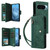 Google Pixel 10 / 10 Pro Rivet Buckle 9 Cards Three Fold Leather Phone Case - Green Google Pixel 10 / 10 Pro Rivet Buckle 9 Cards Three Fold Leather Phone Case - Green