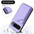 Google Pixel 10 / 10 Pro Skin Feel Four Card Slots Phone Case with Wrist Strap - Purple