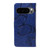 Google Pixel 10 Global 3D Butterfly Embossed Pattern Flip Leather Phone Case - Blue
