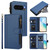 Google Pixel 10 Global Magnetic Closure 9 Card Slots Zipper Leather Case with Hand Strap - Dark Blue