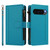 Google Pixel 10 Global Magnetic Closure 9 Card Slots Zipper Leather Case with Hand Strap - Turquoise