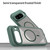 Google Pixel 10 Pro Fan Dun Series TPU Hybrid PC Frosted Magsafe Phone Case - Green