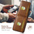 Google Pixel 10 Pro Suteni H03 Oil Wax Leather Wallet Stand Back Phone Case - Brown
