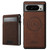 Google Pixel 10 Pro Suteni H19 Litchi Grain 2-in-1 Removable Card Box Back Phone Case - Brown
