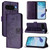 Google Pixel 10 Pro XL Embossed Butterfly Leather Phone Case - Dark Purple