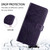 Google Pixel 10 Pro XL Embossed Butterfly Leather Phone Case - Dark Purple