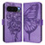 Google Pixel 10 Pro XL Embossed Butterfly Leather Phone Case - Purple