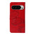 Google Pixel 10 Pro XL Global 3D Butterfly Embossed Pattern Flip Leather Phone Case - Red Google Pixel 10 Pro XL Global 3D Butterfly Embossed Pattern Flip Leather Phone Case - Red