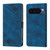 Google Pixel 10 Pro XL Global Skin-feel Embossed Leather Phone Case - Blue