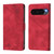 Google Pixel 10 Pro XL Global Skin-feel Embossed Leather Phone Case - Red