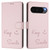 Google Pixel 10 Pro XL Global Smile Embossing RFID Leather Phone Case - Pink Google Pixel 10 Pro XL Global Smile Embossing RFID Leather Phone Case - Pink