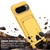 Google Pixel 10 Pro XL Integrated Card Bag Solid Color Liquid Silicone Phone Case Gen2 with Short Lanyard - Yellow