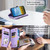 Google Pixel 10 Pro XL Leather Stitching Multi-card Slot Zipper Phone Case - Purple