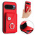 Google Pixel 10 Pro XL Organ Card Bag Ring Holder Phone Case - Red Google Pixel 10 Pro XL Organ Card Bag Ring Holder Phone Case - Red