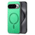 Google Pixel 10 Pro XL Retro Magsafe Magnetic PU Back Cover Phone Case - Green Google Pixel 10 Pro XL Retro Magsafe Magnetic PU Back Cover Phone Case - Green