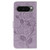 Google Pixel 10 Pro XL Rose Butterfly Embossed Leather Phone Case - Purple