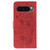 Google Pixel 10 Pro XL Rose Butterfly Embossed Leather Phone Case - Red