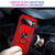 Google Pixel 10 Pro XL Shockproof TPU + PC Phone Case with Holder - Red Google Pixel 10 Pro XL Shockproof TPU + PC Phone Case with Holder - Red