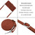 Google Pixel 10 Pro XL Skin Feel Heart Embossed Leather Phone Case with Long Lanyard - Brown