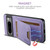 Google Pixel 10 Pro XL Suteni H02 Litchi Leather Card Wallet Stand Back Phone Case - Purple