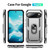 Google Pixel 10 Shockproof TPU + PC Phone Case with Holder - Silver Google Pixel 10 Shockproof TPU + PC Phone Case with Holder - Silver