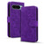 Google Pixel 9 / 9 Pro / 10 / 10 Pro Mandala Embossed Dual-Fold Calf Leather Phone Case - Purple