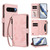 Google Pixel 9 / 9 Pro / 10 / 10 Pro Pro Butterfly Love Flower Multi-card Zipper Wallet Leather Phone Case - Pink Google Pixel 9 / 9 Pro / 10 / 10 Pro Pro Butterfly Love Flower Multi-card Zipper Wallet Leather Phone Case - Pink