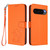 Google Pixel 9 / 9 Pro / 10 / 10 Pro Pro Embossed Heart Cat Leather Phone Case with Hand Strap - Orange Google Pixel 9 / 9 Pro / 10 / 10 Pro Pro Embossed Heart Cat Leather Phone Case with Hand Strap - Orange