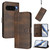 Google Pixel 9 Pro XL / 10 Pro XL Line Splicing Buckle Retro Leather Phone Case - Brown