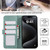 iPhone 17 Pro Max ABEEL Color Block Magnetic RFID Leather Phone Case - Cyan-Pink