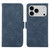 iPhone 17 Pro Max ABEEL Frosted Magnetic RFID Leather Phone Case - Blue