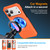 iPhone 17 Pro Max Alloy Rotating Holder MagSafe Shockproof Phone Case - Orange iPhone 17 Pro Max Alloy Rotating Holder MagSafe Shockproof Phone Case - Orange