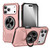 iPhone 17 Pro Max Alloy Rotating Holder MagSafe Shockproof Phone Case - Rose Gold
