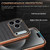 iPhone 17 Pro Max AZNS Electroplated Frame Crocodile Texture Full Coverage Phone Case - Brown