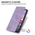 iPhone 17 Pro Max Business Solid Color Magnetic RFID Leather Phone Case - Purple