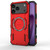 iPhone 17 Pro Max Butterfly Armor MagSafe Magnetic Ring Shockproof Phone Case - Red