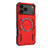iPhone 17 Pro Max Butterfly Armor MagSafe Magnetic Ring Shockproof Phone Case - Red