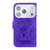 iPhone 17 Pro Max Butterfly Rose Embossed Leather Phone Case - Purple