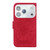 iPhone 17 Pro Max Butterfly Rose Embossed Leather Phone Case - Red iPhone 17 Pro Max Butterfly Rose Embossed Leather Phone Case - Red