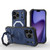 iPhone 17 Pro Max Camera Shield Armor MagSafe Holder Phone Case with Strap - Sapphire Blue