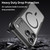 iPhone 17 Pro Max Carbon Fiber Texture MagSafe Translucent Phone Case - Black