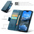 iPhone 17 Pro Max CaseMe 023 Butterfly Buckle Litchi Texture RFID Anti-theft Leather Phone Case - Blue