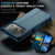 iPhone 17 Pro Max CaseMe 023 Butterfly Buckle Litchi Texture RFID Anti-theft Leather Phone Case - Blue