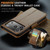 iPhone 17 Pro Max CaseMe 023 Butterfly Buckle Litchi Texture RFID Anti-theft Leather Phone Case - Brown