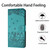 iPhone 17 Pro Max Cat Embossing Pattern Leather Phone Case with Lanyard - Blue