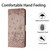 iPhone 17 Pro Max Cat Embossing Pattern Leather Phone Case with Lanyard - Grey